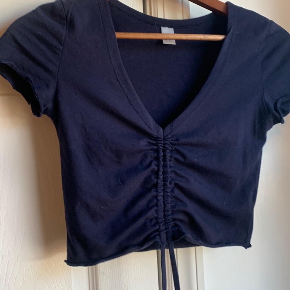 drawstring cropped tee - Picture 3 of 3